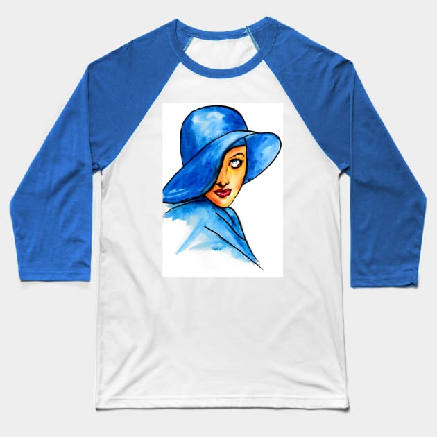 Joan Crawford Baseball T-Shirt by Svetlana Pelin